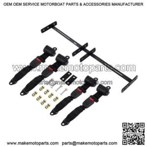 4 Pcs Golf Cart Seat Belts and Bracket Kit for EZGO Yamaha Club Car