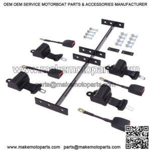 4PCS Golf Cart Seat Belt & Bracket Kit for EZGO Yamaha Club Car Retractable