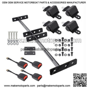 4 Golf Cart Seat Belts and Bracket Kit Fit For EZGO Yamaha Club Car