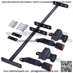 Golf Cart Seat Belts & Bracket Kit for Club Car Yamaha EZGO TXT&RXV