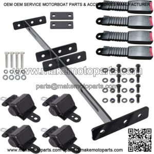 Universal Golf Cart 4 Seat Belts Mounting Bracket Set  Club Car