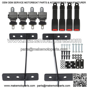 For EZGO Yamaha Club Car Golf Cart 4 Seat Belts and Bracket Kit