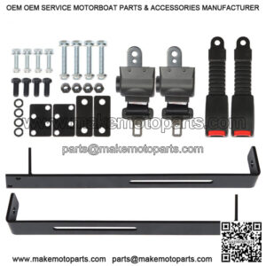 2 Golf Cart Bracket Kit & Seat Belts Fit For EZGO Yamaha Club Car
