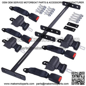 New ListingUniversal Golf Cart 4 Seat Belts Mounting Bracket Kit Set Club Car