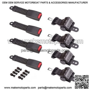 Golf Cart Lap Seat Belt Kit - Set of 4 For EZ-GO & Yamaha