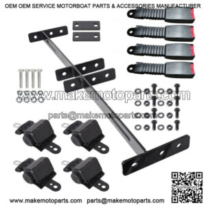 4 Pcs Golf Cart Seat Belts & Bracket Kit for EZGO Yamaha Club Car