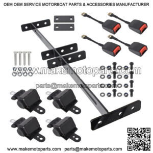 Golf Cart Seat Belts & Bracket Kit for EZGO Yamaha Club Car 4 Pcs