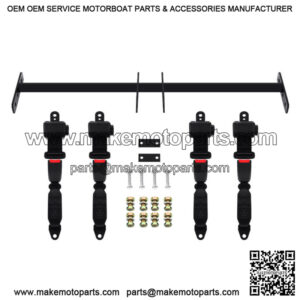 4 Golf Cart Seatbelt w/ Mounting Bracket Set EZGO Club Car Seat Belt
