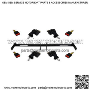 Golf Cart Universal Seat Belt w/ Mounting Bracket (4 Person Kit)