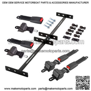 Universal Golf Cart Seat Belt Kit | Front Rear Golf Cart Seat Belt Kit for EZGO