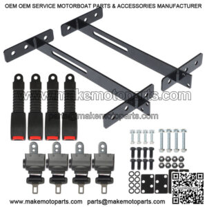 4 Seat Belts and Bracket For EZGO/Yamaha/Golf Club Car passenger
