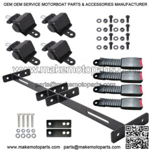 Fits For EZGO Yamaha Club Car 4 Golf Cart Seat Belts and Bracket Kit