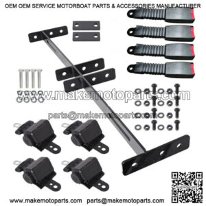 4x Golf Cart Seat Belts and Bracket Kit for EZGO Yamaha Club Car
