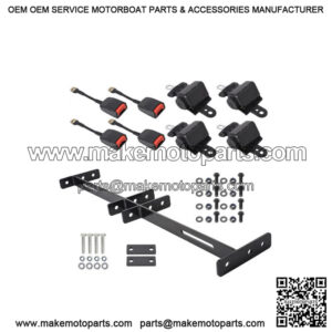 Golf Cart Seat Belts (4) and Bracket Kit For EZGO Yamaha