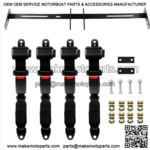 Universal Golf Cart 4 Seat Belt Mounting Bracket Kit Set Club Car