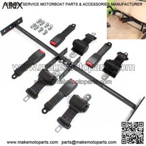 4Seat Belts Universal Golf Cart Mounting Bracket Kit Set Club Car CA