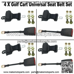 Universal Golf Cart Seat Belt Kit with 4 Belts- Club Car EZGO Yamaha