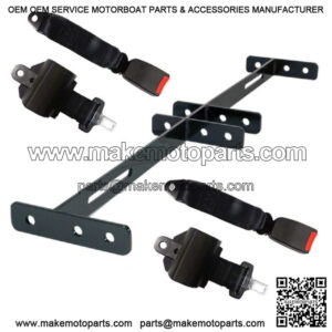 2-Passenger Extended Size Seat Belt Kit (Universal Golf Cart Fit)