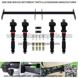 4pcs Universal Golf Cart Seat Belts Mounting Bracket Kit Club Car