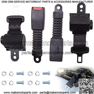 2 PC Retractable Golf Cart Seat Belts Kit fit for EZGO, Yamaha, Club Car