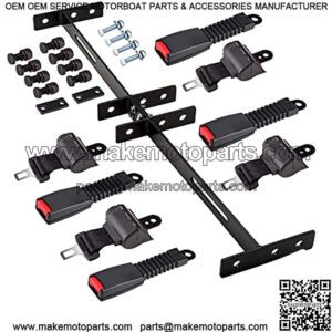 Universal Golf Cart Seat Belts of 4 Retractable Belts 42" with Bracket Street-Legal Upgrades Fits Most Golf Carts Front/Rear Seat