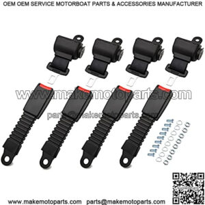 Golf Cart Seat Belts Kit, Universal Retractable Front Rear Golf Cart Seat Belt Kit Compatible with EZGO, Club Car, Yamaha