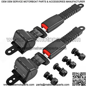 Golf Cart Seat Belts Kit Universal Retractable Golf Cart Belt Kit Front Rear for EZGO, Yamaha, Club Car, Go Kart, UTV- 2 pcs