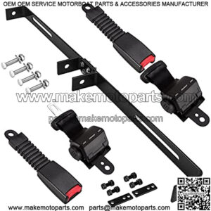 Golf Cart Seat Belt Bracket Kit Retractable 47.64" Seat Belts Bracket Kit for EZGO Club Car Yamaha Note:Not Fit Club Car Precedent/Onward/Yamaha G29/Drive/Drive2 and EZGO RXV Models