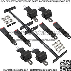 Golf Crats Universal Retractable Belts 42" with Belts Bracket Kits 35" x 6.9" Fits Club Car Yamaha EZGO