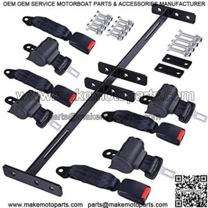 Universal Golf Cart Seat Belt Bracket Kit Retractable Mounting Set for EZGO/Yamaha/Club CAR