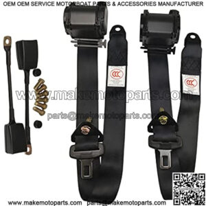 2 Set 3 Point Adjustable Car Belt Harness Kit Universal for Trucks,Club Golf Cart,Go Kart, Van, VR,UTV and Buggies