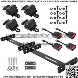 4 Retractable Golf Cart Seat Belts and Bracket Kit Replacement for Golf Carts EZGO Yamaha Club Car