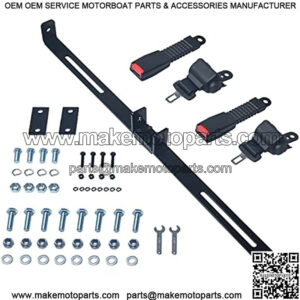 42" Universal Retractable 2 Passenger Retractable Golf Cart Seat Belts Kit Fits Yamaha Club Car DS Precedent EZGO TXT RXV