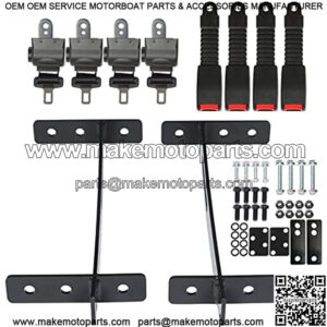 42 Universal Seat Belts 4 Retractable Belts Replacement for Most Golf Cart