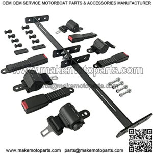 Golf Carts 4 Passenger Universal Retractable Belt Kits with Belt Bracket Kit 42" for EZGO Club Car YMH