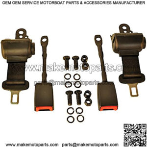 2 PCS Universal Retractable Golf Cart Seat Lap Belts for EZGO/Yamaha/Club Car