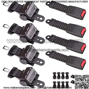 42 Universal Retractable Seat Belts with Buckles Golf Cart Seat Belts Replacement for EZGO Yamaha