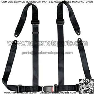 Universal 4Point Safety Harness Set 2" for ATV Utv Go Kart Buggy Black
