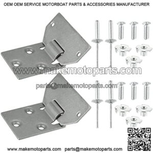 2 Set Golf Cart Seat Hinge Bottom and Plate for EZGO TXT Medalist Shuttle MPT Work Horse Gas and Electric Models 1994-Up Replace 71610-G01 71609-G01