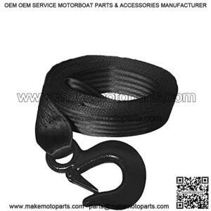 Boat Trailer Winch Strap (2 Inch x 20 Foot) - 5,016lb Maximum Break Strength - Ultimate Marine Whinch Pulley Straps for Pontoon, Waverunner, Fishing Boat + Many More