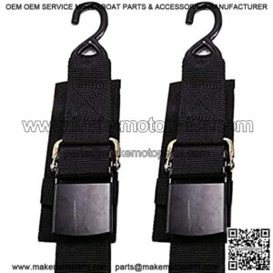 2 Piece Heavy Duty Boat Trailer Transom Strap Adjustable Marine Boat Tie Down Straps to Trailer (Shipped from USA) with Quick Release Buckle, 2 inch Length 48 1200 LBS Capacity Securely