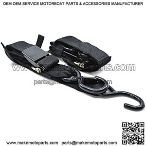 Boat & Jet Ski Trailer Transom Straps (2PK) | 24" Marine Tie Downs - Adjustable via Quick Release Buckle | Must Have Boating Accessories for Safe and Secure Transportation of Your Watercraft