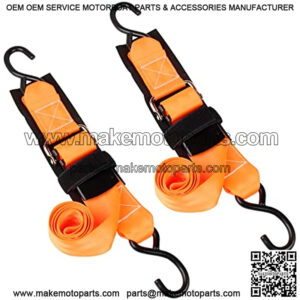Nylon Boat Trailer Transom Tie Downs Straps Securing Straps to Trailer, Marine, Jet ski, Pontoon, with Quick Release Buckle & Anti-Scratch Hooks 2" x4' 2100 LBS Capacity 2-Pack Orange