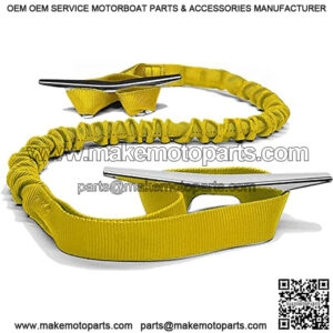 Boat Lines & Dock Ties, Dock Lines and Bungee Mooring Snubbers, Double 9-Inch Loop Ends, Made in USA, Pack of 2 (Yellow, 36 Inch)