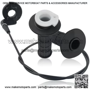 Throttle Cable Kit,Motorcycle Handlebar Grips with Twist Throttle & 47" Throttle Cables,Universal Bike Throttle Assembly Compatible with 7/8" 110-250cc Motorcycle Bike ATV