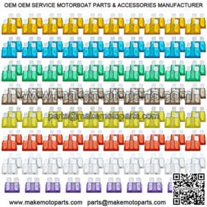 150PCS Auto Motorcycle Car Boat Truck Standard Blade Fuse Box Assortment 5A 7.5A 10A 15A 20A 25A 30A 35A