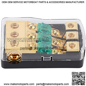 1 in 3 Way Out 0/4 AWG to 4/8 AWG Audio Power Fuse Holder Box with 60A Mini Fuses for Automobiles Boats Fuse Holders Inverter Circuit Breaker Boat/Yacht Parts