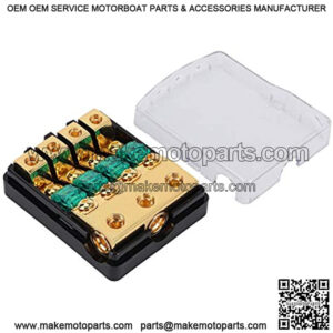 1 in 4 Way Out 0/4 AWG to 4/8 AWG Power Fuse Holder Copper for Cars Trucks Boats Fuse Holders Inverter Circuit Breaker Circuit Breaker Fuse Inverter with Waterproof Cover Boat/Yacht Parts