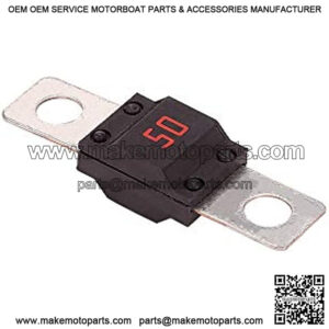 498 Series 50 Amp DC Fuse for EZGO 36 Volt Powerwise Charger, Used on EZGO TXT, Medalist, MPT-800 Electric Golf Cart, Part# 0498050 28106G01 28106-G01