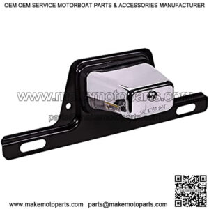 Trailer LED License Plate Light [Bracket Mount] [DOT FMVSS 108] [SAE L] [Chrome-Finish] [Waterproof] [12V DC] License Tag Lights for UTV ATV Trailer Truck RV Boat